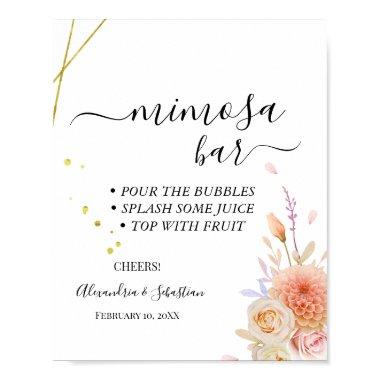 Dahlia & Roses Mimosa Bar  Sign