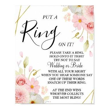 Dahlia & Roses Put a Ring  game sign