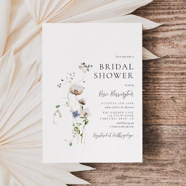 Dainty Wildflower Bridal Shower Invitations