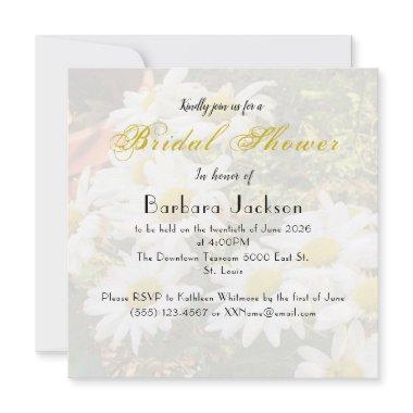 Daisies and Flowing Yellow Script