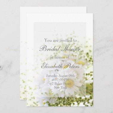Daisies in Love- Editable Bouquet Bridal Shower Invitations