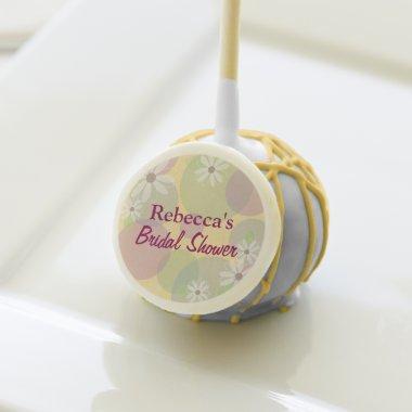 Daisies Pastel Colors Bridal Shower Cake Pops