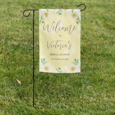Daisies White Watercolor  Garden Flag