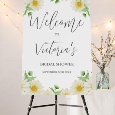 Daisies White Yellow Floral Bridal Shower Foam Board