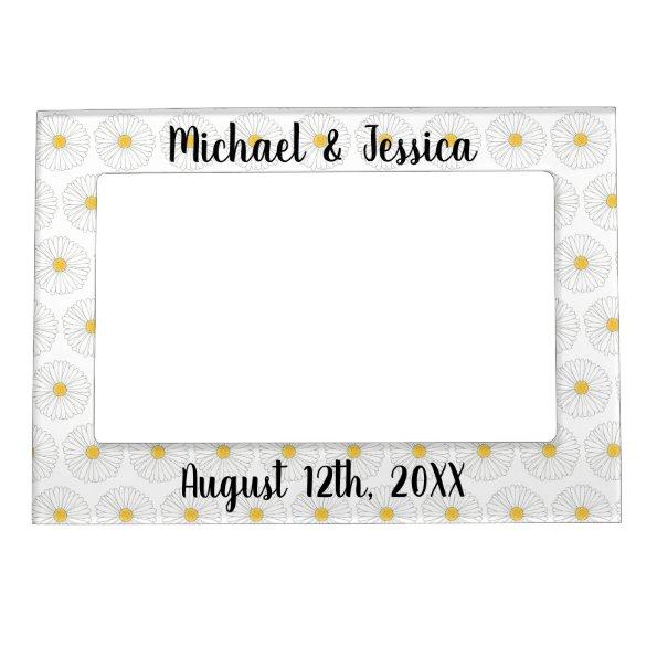 Daisy Blossom Flower Daisies Garden Party Floral Magnetic Frame