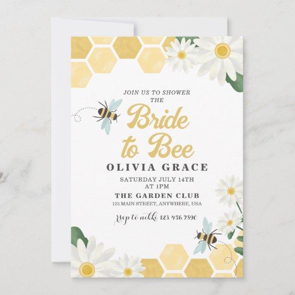 Daisy Bride to Bee bridal shower Invitations