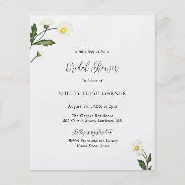Daisy Floral Budget Bridal Shower Invitations Flyer
