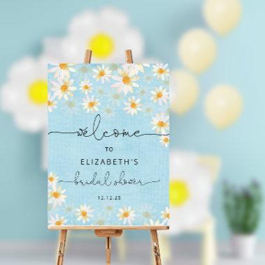 Daisy Watercolor Bridal Shower Welcome Foam Board