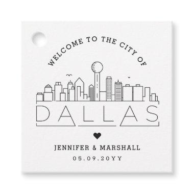 Dallas, Texas Skyline | Wedding Welcome Favor Favor Tags