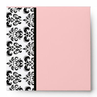 DAMASK ,black and white pink Envelope