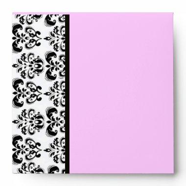 DAMASK ,black and white pink Envelope