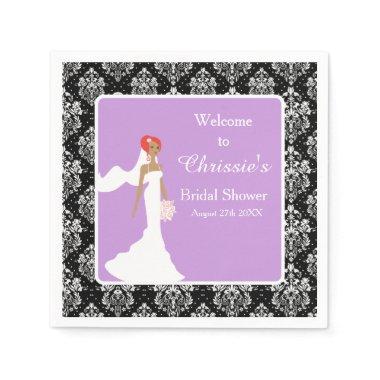 Damask Bride Bridal Shower Napkins