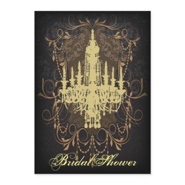Damask Lime Chandelier vintage