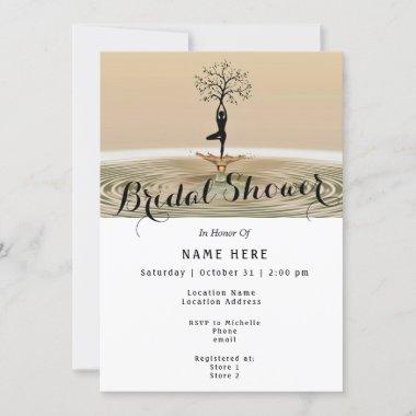 Dancer Silhouette Bridal Shower Invitations