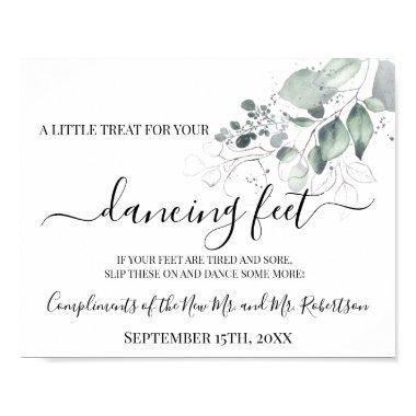 Dancing Feet Flip Flops Wedding Reception Sign