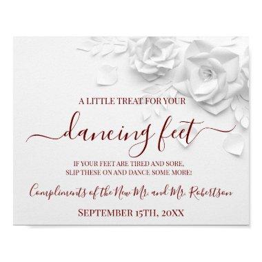 Dancing Feet Flip Flops Wedding Reception Sign