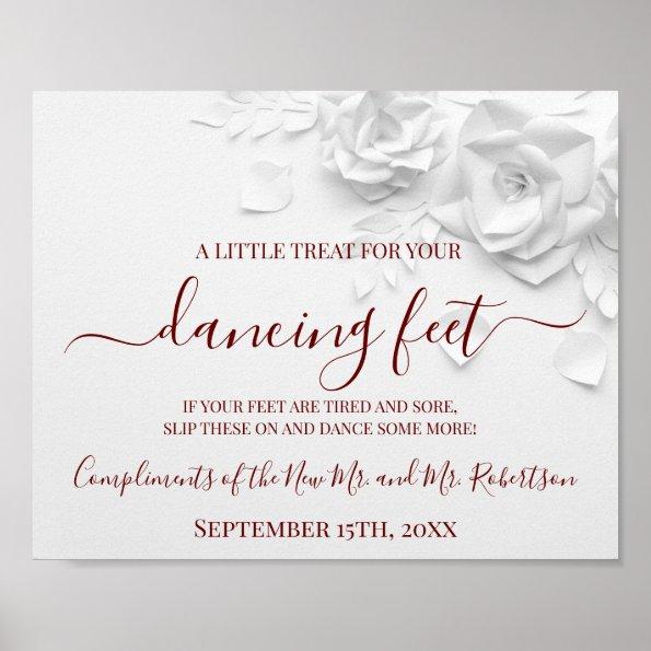 Dancing Feet Flip Flops Wedding Reception Sign
