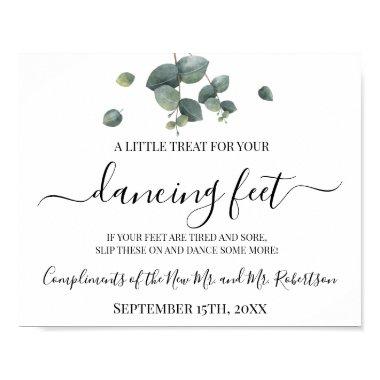 Dancing Feet Flip Flops Wedding Reception Sign