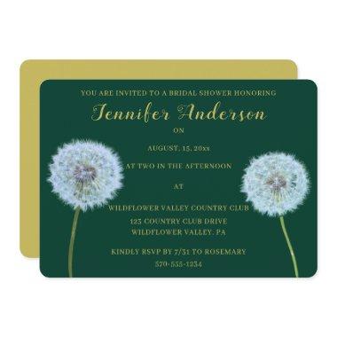 Dandelions Dandelion Clocks Wedding Bridal Shower Invitations