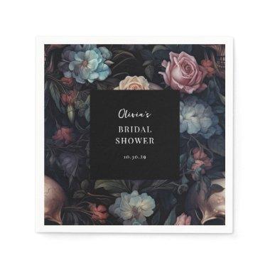 Dark and Moody Floral Gothic  Napkins