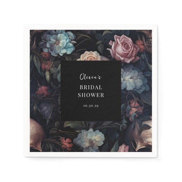 Dark and Moody Floral Gothic  Napkins