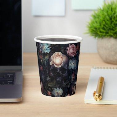 Dark and Moody Floral Gothic  Paper Cups
