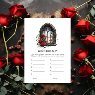 Dark Fantasy Castle Window Gothic Wedding Invitations