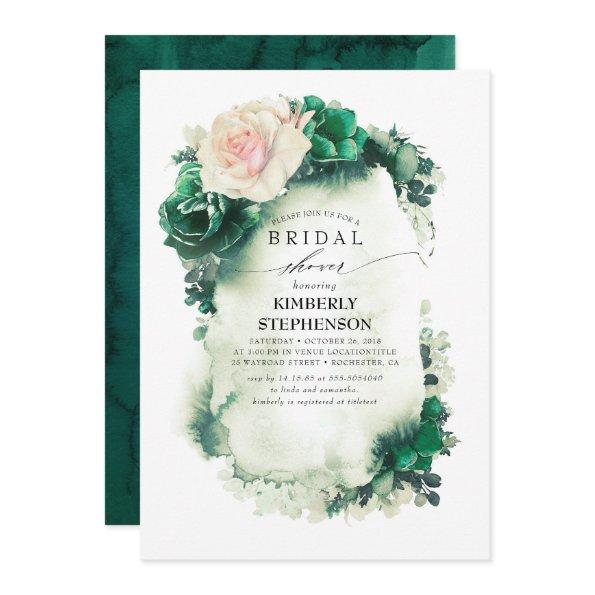 Dark Green and Pink Floral Bohemian