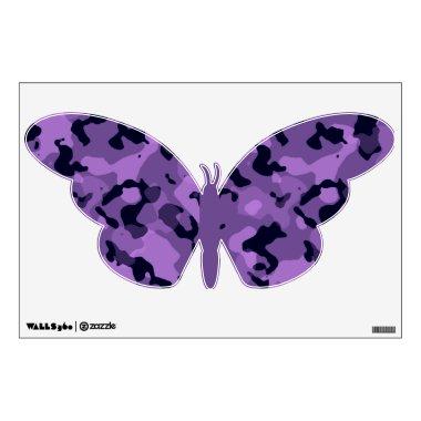 Dark Lavender Camo; Camouflage Wall Sticker