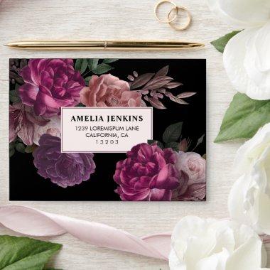 Dark moody floral black  Envelope