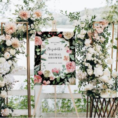 Dark Rose | Spring Floral Bridal Shower Welcome Foam Board