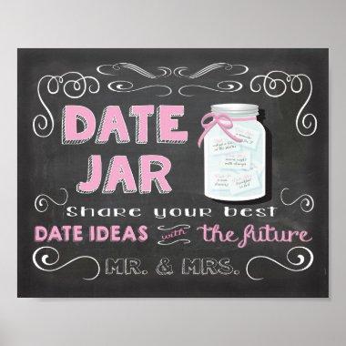 Date ideas jar chalkboard Poster