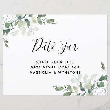 Date Jar Sign - Eucalyptus Bridal Shower