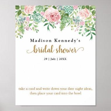 Date Night Bridal Shower Fun Fab Poster