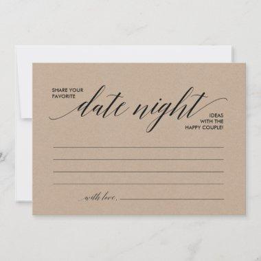 Date Night Invitations template, date night ideas (Kraft)