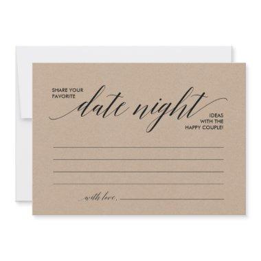 Date Night Invitations template, date night ideas (Kraft)