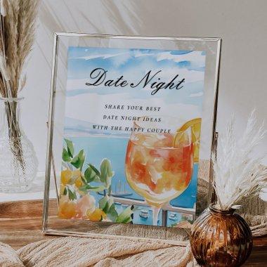 Date Night Ideas Aperol Spritz  Sign