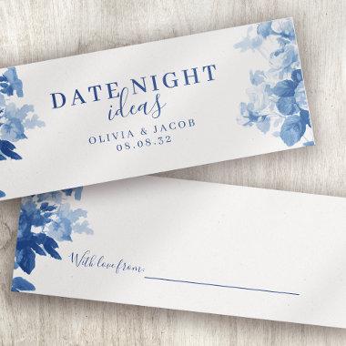 Date Night Ideas Blue Floral Bridal Shower Wedding