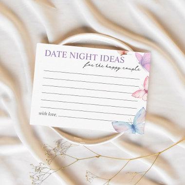 Date Night Ideas Bridal Shower Game Butterfly Enclosure Invitations