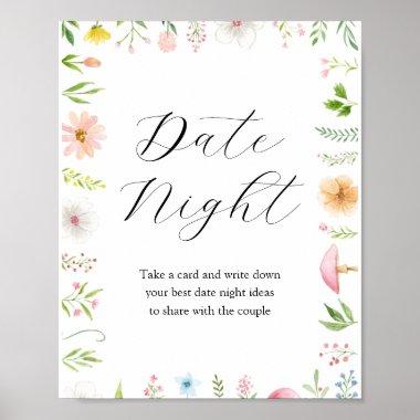 Date Night Ideas Bridal Tea Shower Sign