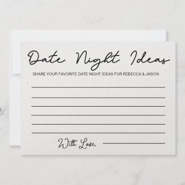 Date Night Ideas Invitations Bridal Shower Game