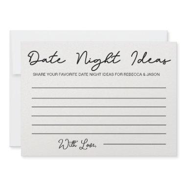 Date Night Ideas Invitations Bridal Shower Game