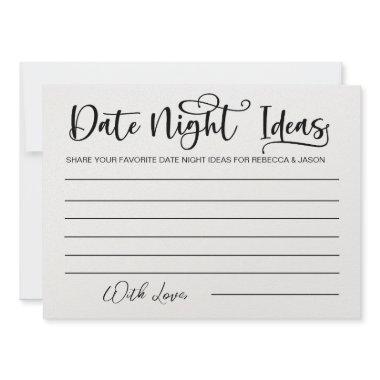 Date Night Ideas Invitations Bridal Shower Game