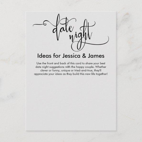 Date Night Ideas Light Gray Advice Card