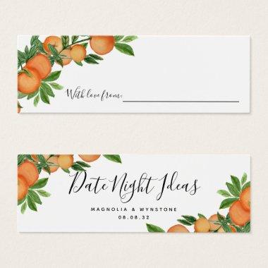 Date Night Ideas Oranges Bridal Shower Wedding