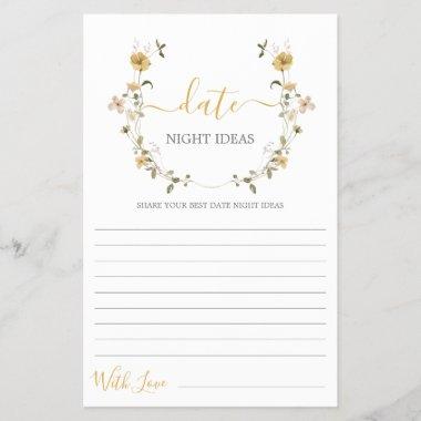 Date Night ideas wildflower bridal shower Invitations
