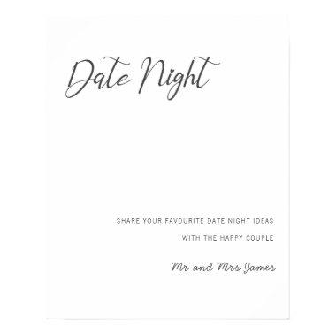 Date Night Jar Sign Wedding Advice Shower Cute