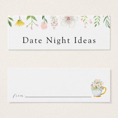 Date Night Wildflower Bridal Tea Idea Invitations