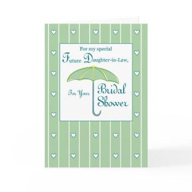 Daughter-in-Law, Green, Bridal Shower Umbrella Invitations