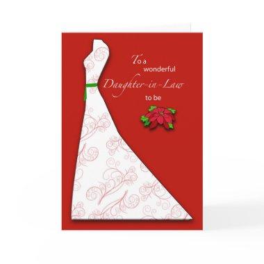 Daughter-in-Law to Be Bridal Shower Silhouette, Ch Holiday Invitations